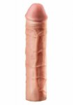 Mega gruba przedłużka penisa cyberskóra (+7,5cm) cielisty | 100% dyskrecji | bezpieczne zakupy