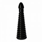 Prążkowana wtyczka analna stopniowana 26cm czarny | 100% dyskrecji | bezpieczne zakupy