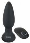 Pulsująca wtyczka analna z pilotem black velvets czarny | 100% dyskrecji | bezpieczne zakupy