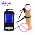 Pulse Electro Physiotherapy Silicone Cock Ring Adjustable Size Electro Glans Penis Ring Stimulation Medical Sex Toys For Man