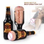 Entity Beer Bottles Male Masturbator Cup Oral Real Vagina Pussy Penis Artificial Orgasm Vajina Sex Toys for Men Masturbators