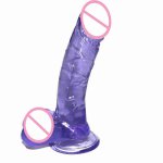 Soft Big Dildos for Women Realistic Crystal Dildo Anal PVC Real Penis Artificial Waterproof Suction Cup Dildo Adult Sex Toy