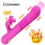 Heating Dildo vibrator 7 modes G-Spot Vagina Massager female Masturbation Tongue licking Double Vibrators Oral Sex Erotic toys