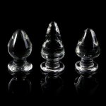 Crystal Glass Butt Plug Adult Toys Sex Toys G-spot Stimulator Crystal Glass Pleasure Wand Anal Plug for Couple