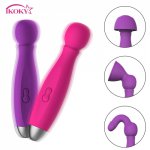 IKOKY 10 Speed AV Stick Vibrator with 3 Head Cap  Clitoris Stimulation  Vaginal G-spot Massager Magic Wand Sex Toys for Women