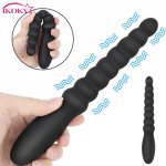 Ikoky, IKOKY Silicone Anal Dildo Unisex Sex Toys For Women Men Anal Plug Butt Plug 10 Speed Dual Motor Vibrators Sex Tools For Couples