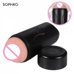 Voice of Girl Male Masturbator Cup Detachable Pocket Pussy Sex Toys for Men Vibrator Realistic Vagina with 10 vibration Massage