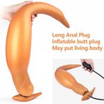 Long Anal Plug Huge Inflatable Butt Plug BDSM Vagina Anus Expansion ButtPlug Adult Games Erotic Anal Sex Toys For Men Women Gay