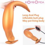 Super Long Anal Plug Huge Butt Plug BDSM Product Inflatable Plugs Anal Vagina Dilator Adult Erotic Sex Toy For Men Women Couples