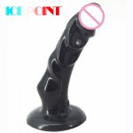 ICEPOINT animal dog dildo curved strong suction fake penis ribbed dick extreme stimulate g-spot sex toys for women sex products