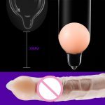 Reusable Condom Attachment Ball Enlargement Intimate Goods Vibrator Penis Extender Beads Penis Sleeve Extender Soft Head