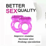 Elastic Delay Ring, Vibrating Cock Stretchy Intense Clit Stimulation, Couple Sexy Toy, Premature Ejaculation Lock Vibrator