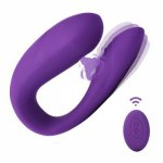 Dildos For Women Sucker Vibrator Adult Toys For Couples Dildo G Spot U Silicone Clitoris Stimulator Dual Motor Sex Toy For Woman