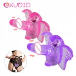 EXVOID Wearable Sucker Vibrator Dildo Vibrators G-spot Massager Silicone Sex Toys for Women Clitoris Stimulate Strong Vibration