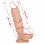 Zerosky, Zerosky 9 Inch Huge Realistic Dildo With Suction Cup 5 Colors Big Fake Penis Female Masturator Adult Sex Toys For Women