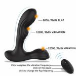 Wireless Remote Control Flapping Vibrating Male Prostate Massager Butt Plug Anal Plug G-Spot Vibrator Gay Sex Toys For Men Women