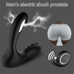 Wireless Remote Control Electric Shock Prostate Massage Vibrator Sex Toys For Men Big Butt Plug Anal Plug Vibrator Gay Anal Toy