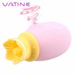 VATINE Female Nipple Sucking G-spot Vibrator Clitoral Stimulator Oral Licking Vibrating Egg Tongue Vibrators Sex Toys for Women