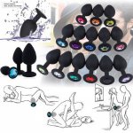 Butt Plug Safe Silicone Butt Plug With Crystal Jewelry Anal Plug Vaginal Plug Sex Toys For Woman Men Anal Dilator Toys for Gay