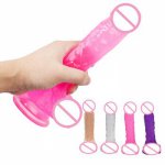 8 Inch Jelly Dildo Realistic Suction Cup Penis G Spot Sex Toy for Women Strapon Dildo Clitoral Stimulator Female Masturbator Toy