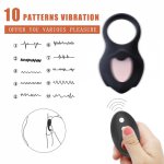 Penis Ring Vibrator Sex Toys Vibration Modes Wireless Remote Control Material Waterproof Rechargeable Anal Clitoral Stimulator