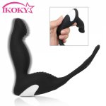 Ikoky, IKOKY 9 Mode Prostate Massage Anal Vibrator Sex Toys for Men Silicone Butt Plug Erotic Sex Product Male Masturbation Sex Product