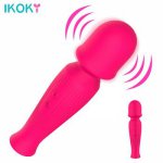 Ikoky, IKOKY Magic Wand Sex Toys for Women 10 Modes Strong Vibrating Stick Vibrators Female Masturbator For Clitoris Vagina Nipples