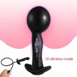 Sex Shop Vibrating Inflatable Anal Plug Sex Product Huge Dildo Butt Plug Anus Dilator Vaginal Masturbator Sex Toys For Men Woman