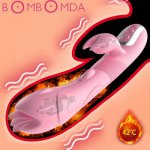12 Modes Vagina G Spot Dildo Double Vibrator Sex Toys for Woman Tongue Licking Powerful Vibrators for Women Adults Erotic Goods