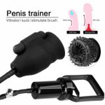 Male Masturbator Penis Pump Vibration for Man Penis Extender Trainer Glans Dildo Vibrator Sucker Massage Sex Toys for Adults 18+