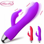 Double Dildo Vibrator Sex Toys for Woman Female Clitoral G Spot Stimulator USB Vibrators for Women Masturbator Erotic Toy Couple