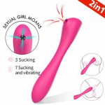 Soft Silicone Clitoral Vibrators with 3 Sucking 7 Vibration Female Intimate Goods Dildo Vibrator Sex Toys for Adult Women Couple