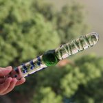 21cm Length Double Head Crystal Glass Dildo Fake Penis Sex Toy Anal Butt Plug Vagina Stimulator For Female Gay Male Masturbation