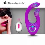 3 Motors Penis Cock Ring G-spot Double Head Vibrator Wireless U Shape Vagina & Anal Massager Adult Sex Toys for Men Woman Couple