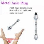 Aluminum anal plug anal plug unisex sex plug double head adult toy men and women with anal trainer Y11.1
