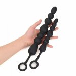 Unisex! Silicone Pull-ring Anal Beads Woman's G-Spot Stimulator Dildo Male Prostate Massage Anal Plug Adult Products Sex Shop