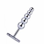 Unisex Anal Toys Plated Steel Hard and Large Anal Beads Unisex Bondage Metal Butt Plug Adult Gay Interest for Men and Women