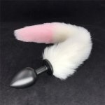Anal Plug Metal Soft Fox Tail Butt Plugs Anal Dilator Anus Dilator Stopper Plush Tail Sex Products Anal Toys for Women H8-98D