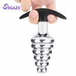 SEGAZII Stainless Steel Anal Plugs Metal Butt Plugs Anal Sex Stimulator Sex Toys Dildo for Couple Adult