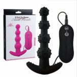 Anal vibrator plug Prostate Anal sex toys Vibration Anal Beads Plug 10 Mode Silicone Butt Plug Sex toys for Men Women ST402