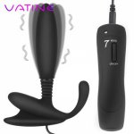 VATINE 7 Frequency Butt Plug Anal Vibrator Clitoris Stimulator Remote Contorl Male Prostate Massager Silicone Sex Toys for Man