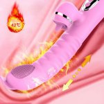 10 frequency Pulse Telescopic Heating Dildo Vibrator Tongue Licking Vibrator Vagina G Spot Massage Licking Clitoris Vibrator