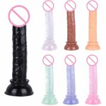 Realistic Dildo with Suction Cup Masturbating Plug Butt Pleasure Waterproof Sex Toys for Adult Lesbian Couples