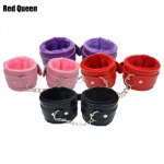 Various Styles Strong  PU Leather Plush Handcuffs  Nylon Ankle Cuffs Sex Toys for Couples BDSM Bondage Handcuffs Adult Games