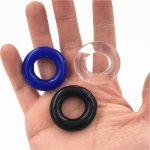 Penis Ring Reusable Bound Delay Cock Ring Sleeve Extension Condom Adult Sex Product Erotic Toys Dick Condoms For Men Dildo 3 pc