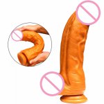 Latest Version Huge Dildo Super Soft Realistic Penis Dick Dildo Suction Cup Dildos for Masturbator Double-layer Silicone Female
