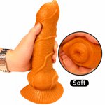 New Silicone Huge Wolf Dildo Sex Shop Soft Penis For Women Realistic Dildo Erotic Toys Artificial Anal Plug Female Masturbator