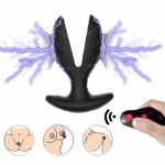 APHRODISIA Vibrating Anal expander Plug Electric Shock Pulse Vibrator Prostate Massager for Men Remote Control Sex Toys for man