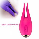 Vaginal Massage Clitoris stimulator G Spot Vibrator Nipple Clamp vibrating Tongue lick USB Charging Adult sex toys Masturbator