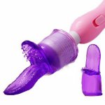 Adult Sex Toys Tongue Dildo Vibrator Accessories Magic AV Wand Vibrator Head Cap Clitoris Stimulator Masturbator for Woman Sex